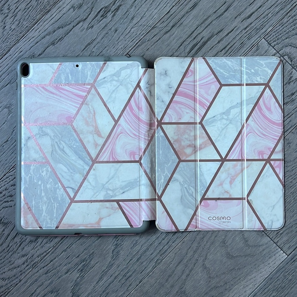 iPad pink cover case with pen